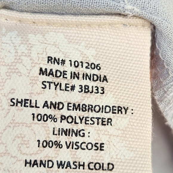 Soft Surroundings Ibiza Maxi Shirt Dress Women's Extra Small Blue Embroidered - Picture 8 of 15